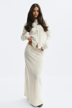 Lace maxi skirt