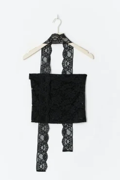 Lace scarf top
