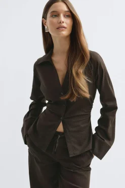 Linen blend shirt