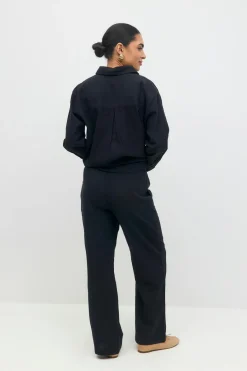 linen blend trousers