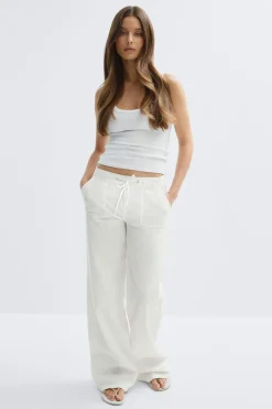 Linen blend trousers