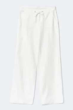 Linen blend trousers