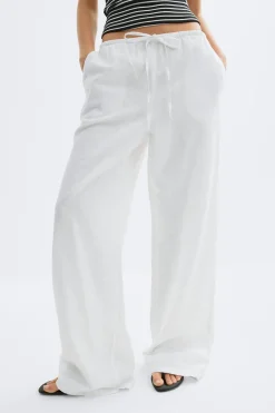linen blend trousers