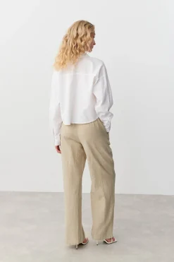 linen blend trousers