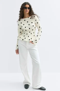 Long sleeve smock top