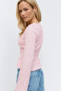 Long sleeve smock top