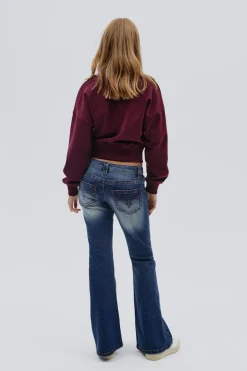 Low rise flare jeans