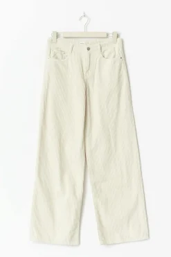 Low wide cord jeans
