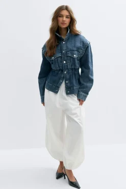 Mid waist balloon trousers