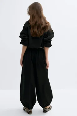Mid waist balloon trousers