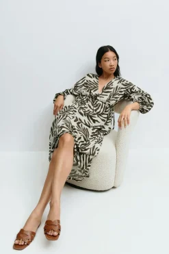 Midi wrap dress