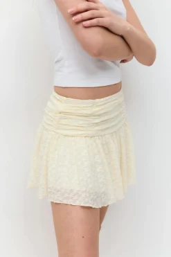 Mini lace skirt