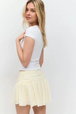 Mini lace skirt