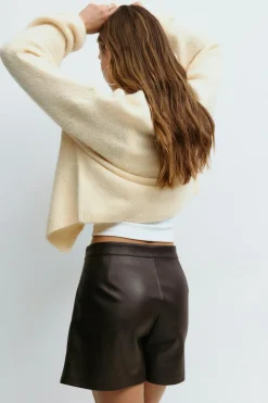 Mini wrap pu skort