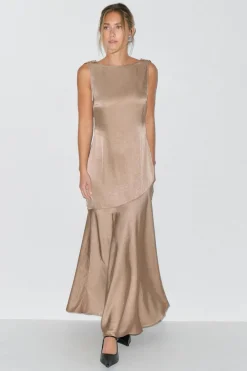 Open back rhinestone dress