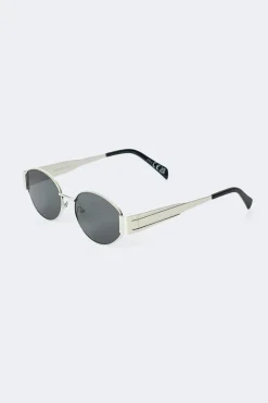 Oval metal frame sunglasses
