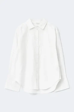 Oversized linen blend shirt