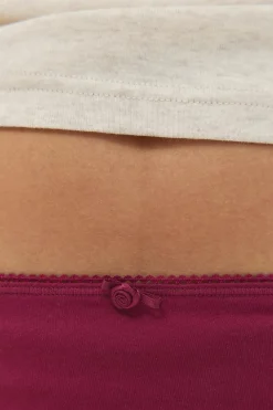 3-pack cotton picot thong