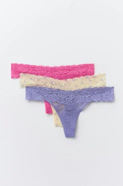 3-pack lace string