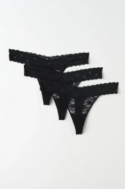 3-pack lace string