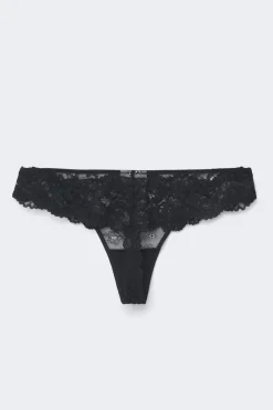 3-pack scallop lace thong