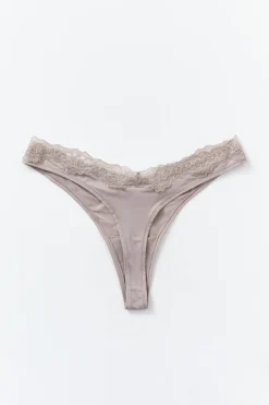 2-pack soft lace detail thong