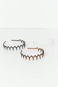 3-pack zig zag headband