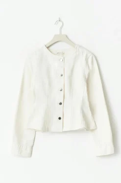 Peplum denim jacket