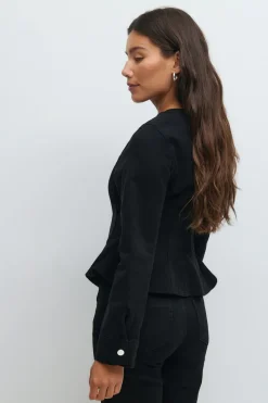Peplum denim jacket