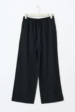 petite linen blend trousers