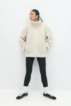 Pile zip jacket