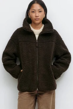 Pile zip jacket