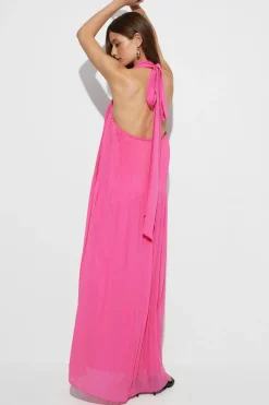 Pleated maxi dress