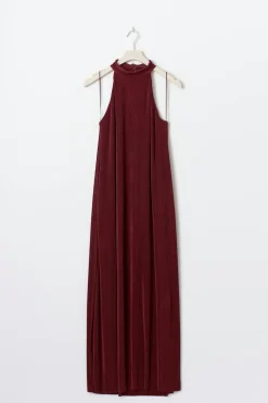 Pleated maxi dress