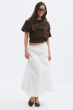 Poplin skirt