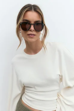 Preppy round sunglasses