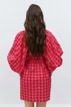 Puff sleeve mini dress