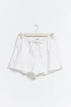 Relaxed linen blend shorts