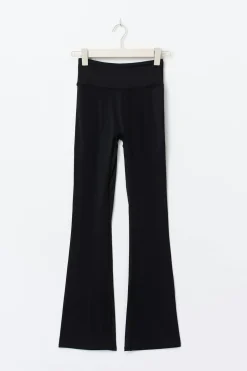 Ruched flare yoga tights