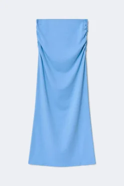 Ruched maxi skirt