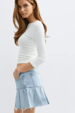 Ruffle babe denim skirt