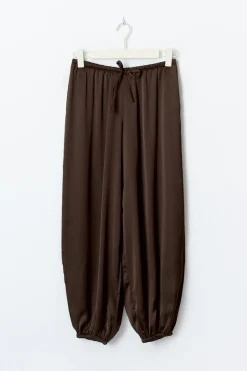 Satin balloon trousers