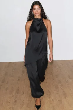 Satin balloon trousers