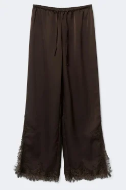 Satin lace trousers