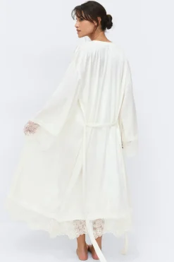 Satin loungewear robe
