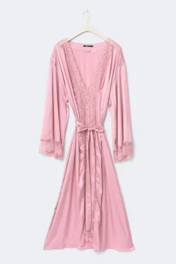 Satin loungewear robe