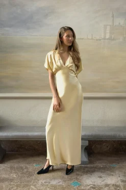Satin maxi dress