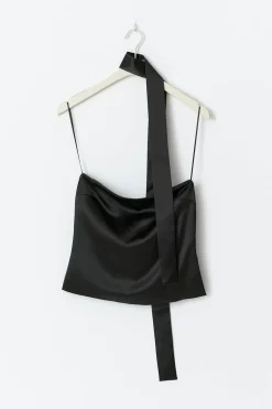 Satin scarf top