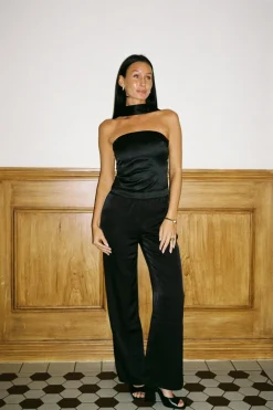 Satin scarf top