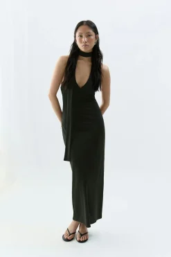 Scarf maxi dress